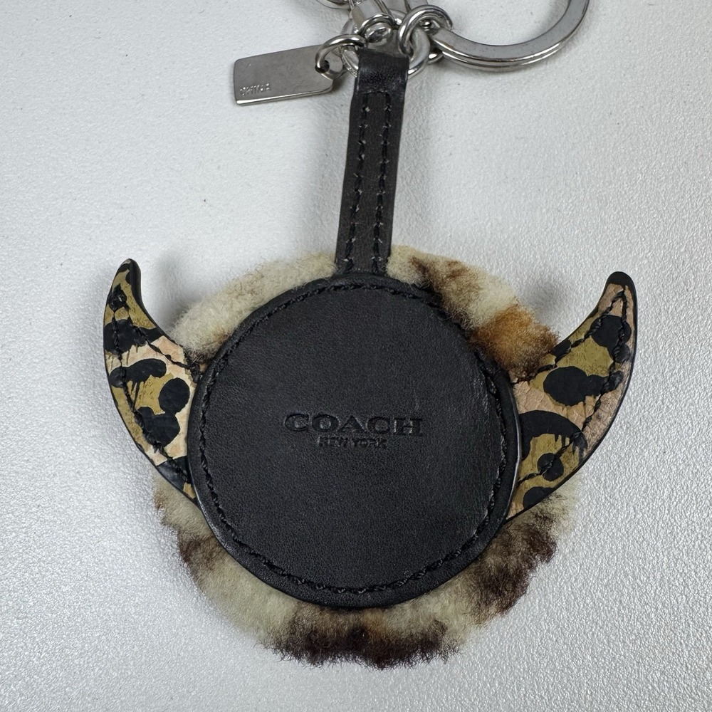 Coach Gary Baseman Buster Leather Leopard Keychain Limited Edition 64760 New - Picture 5 of 10